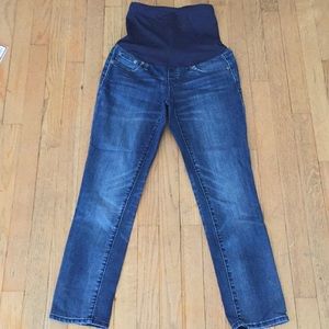 Maternity ankle jeans